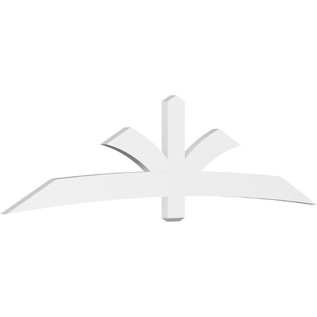Ekena Millwork Davenport Architectural Grade PVC Gable Bracket, 108"W x 27"H x 2"D x 6"F, 6/12 Pitch GBP108X27X0206DAV00